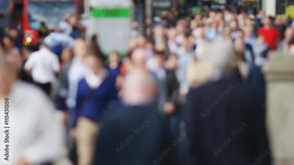 4K Anonymous crowd of people walking in London at high speed 4K Anonymous crowd of people walking in London at high speed