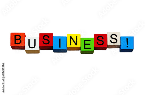 Business word / sign / concept - for business themes, isolated on white.