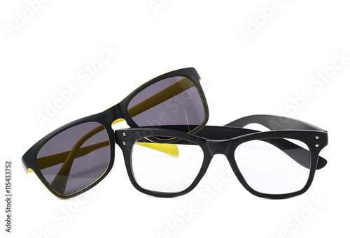 Two pairs of glasses isolated