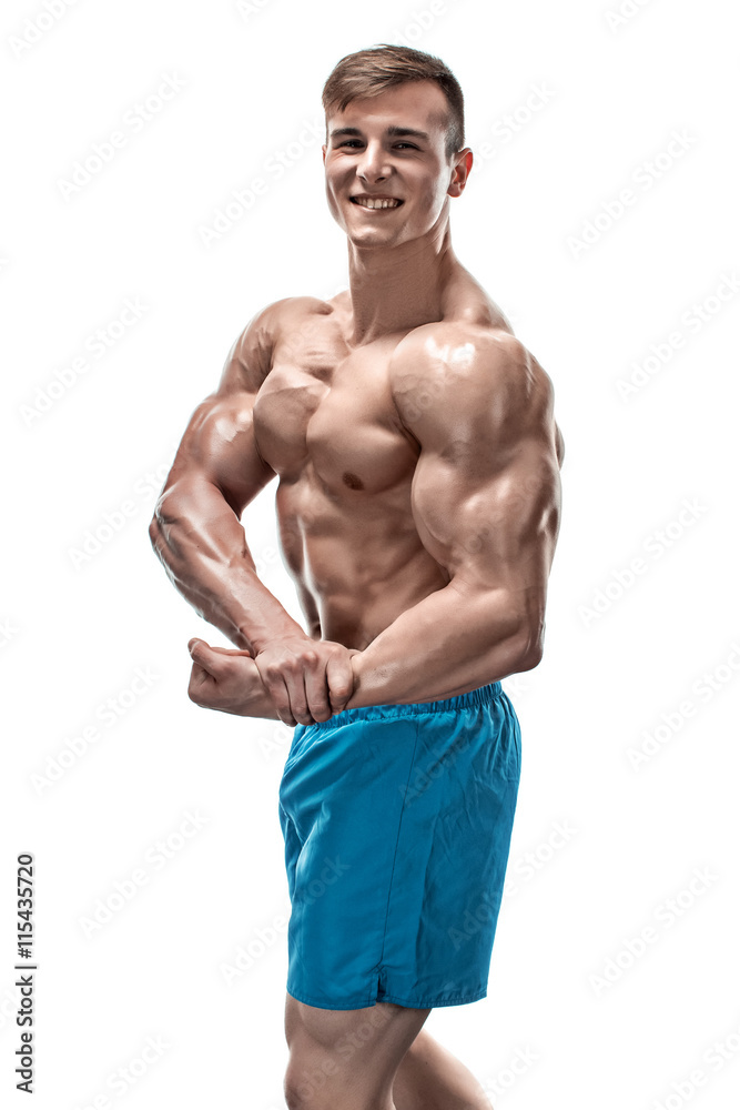 Fototapeta premium Image of muscle man posing in studio