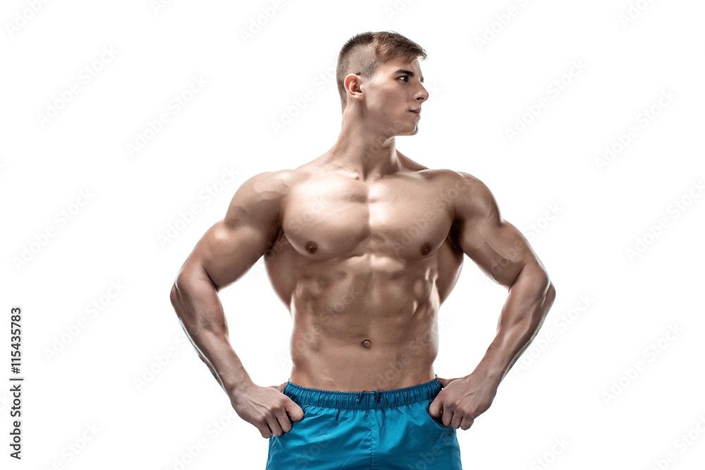 Image of muscle man posing in studio