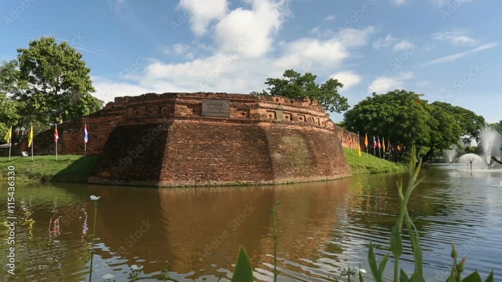 Chiang Mai moat and ancient wall , Thailand. Chiang Mai moat and ancient wall , Thailand.