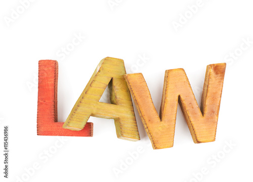 Word made of wooden letters isolated