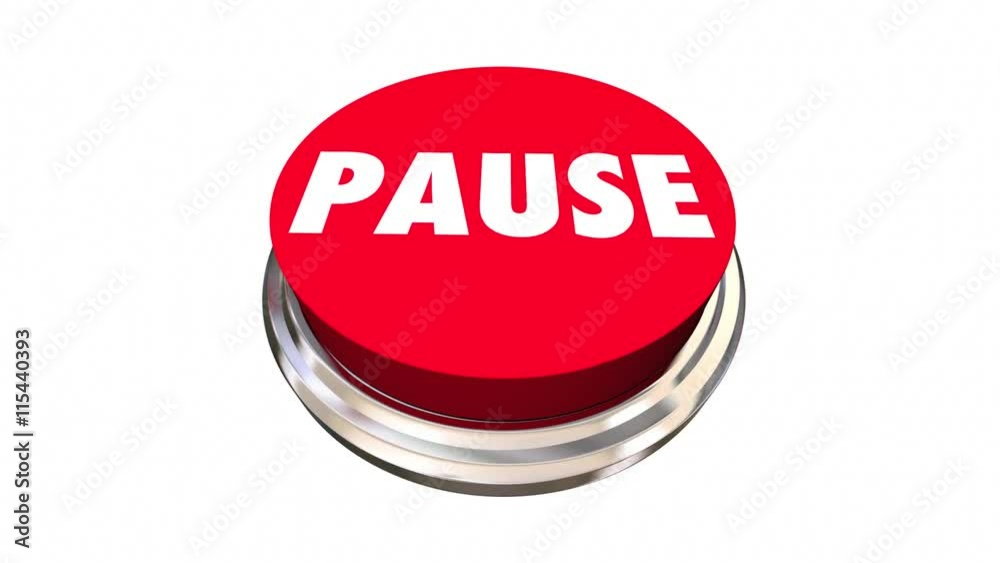 Pause Take Break Rest Recess Round Button 3d Animation Pause Take Break Rest Recess Round Button 3d Animation