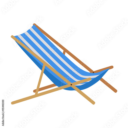 Canvas Print Summer Beach Sunbed Lounger