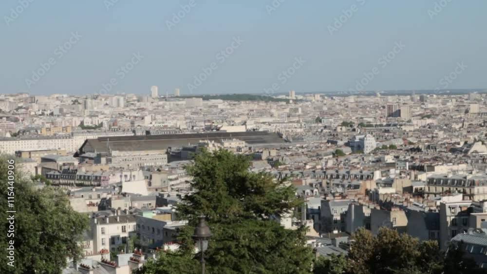 FRANCE, PARIS: Buildings, horizontal pan FRANCE, PARIS: Buildings, horizontal pan