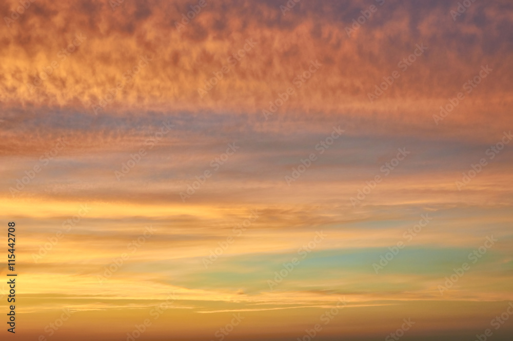 Obraz premium Sunset cloudy evening sky