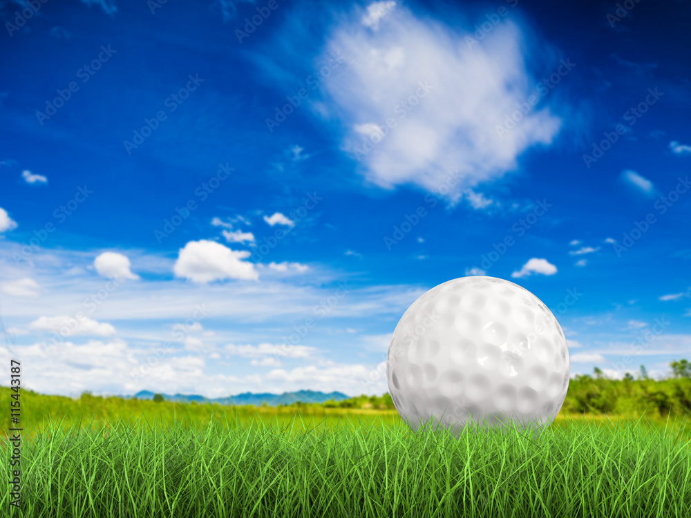 golf ball on green grass golf ball on green grass