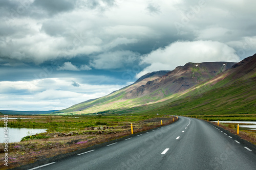 View at mountain landscape in Iceland