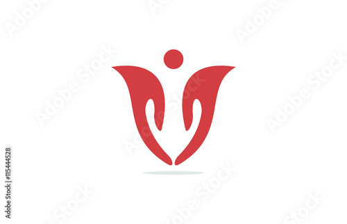 hand love human center logo