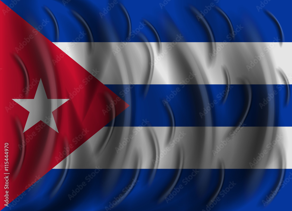 Naklejka premium cuba wind flag