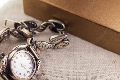 antique wrist silver watch