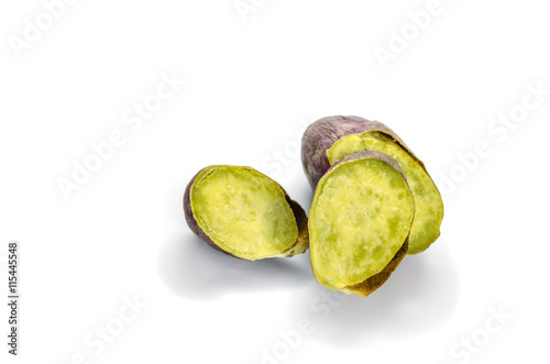 Sweet potato on white