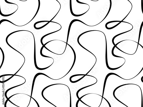 Vector floral background of drawn lines