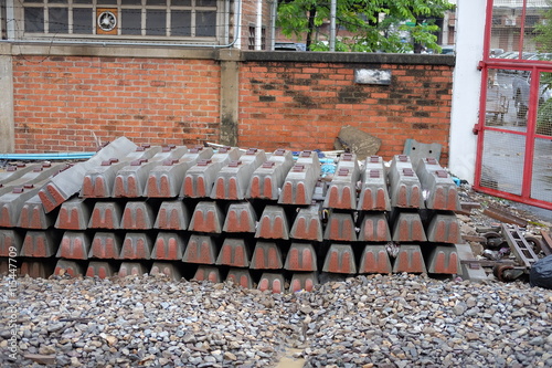 Sleeper made of cement.