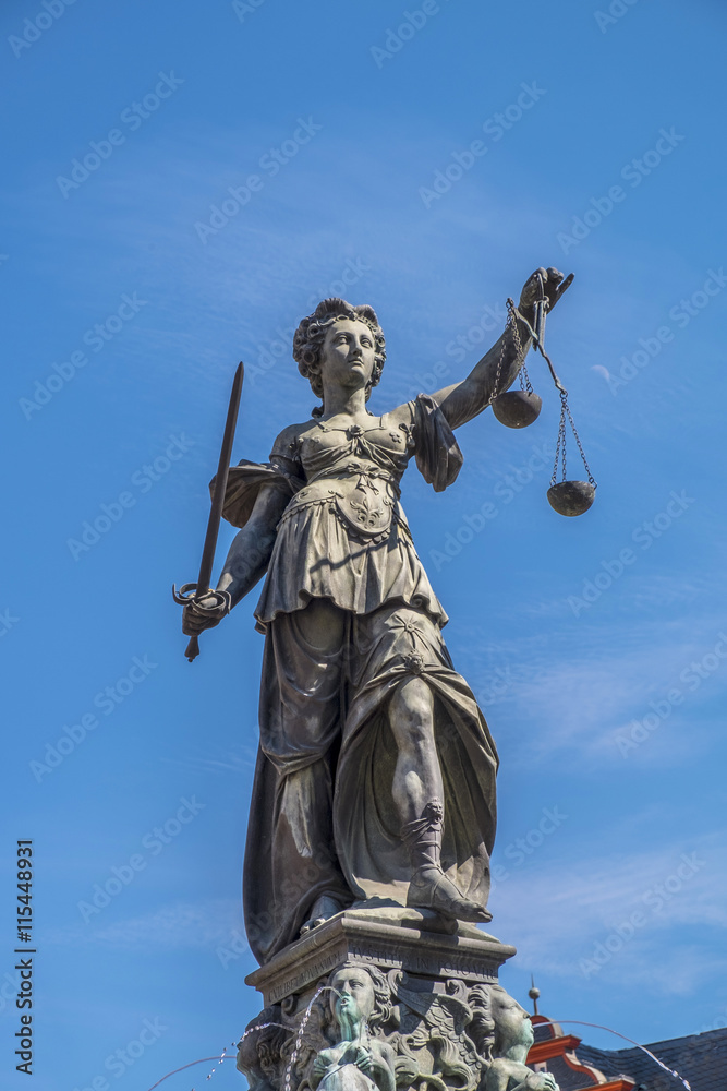 Statue of Lady Justice (Justitia) in Frankfurt Statue of Lady Justice (Justitia) in Frankfurt