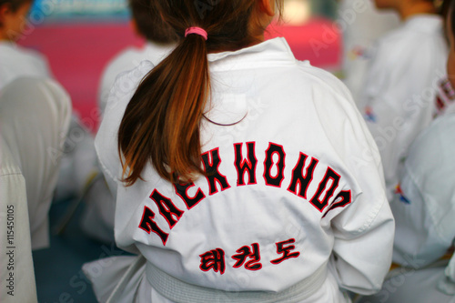 Kids learning taekwondo wtf