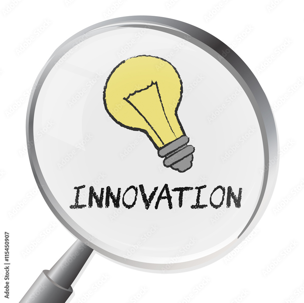 Innovation Magnifier Indicates Magnification Innovating And Searches Innovation Magnifier Indicates Magnification Innovating And Searches
