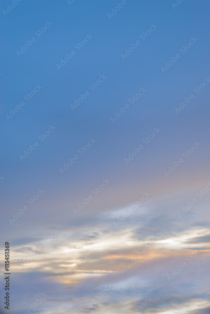beautiful blurred Sunset Sky Background with copy space