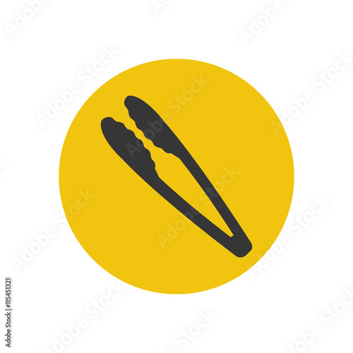 Kitchen tongs silhouette