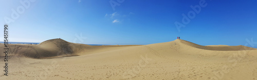 Sandy dunes in famous natural Maspalomas beach. Gran Canaria. Sp © Lsantilli