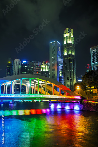 Obraz na płótnie Overview of Singapore with the Alkaff Bridge w salonie