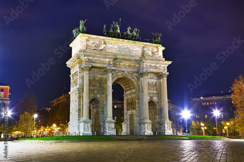 Obraz na płótnie Arch of Peace (Porta Sempione) in Milan w salonie