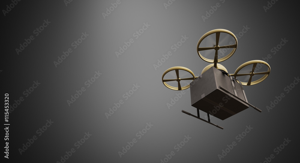 Green Military Color Material Generic Design Remote Control Air Drone Flying Black Box Under Empty Surface.Blank Dark Background.Global Cargo Express Delivery.Wide,Left Side Angle View.3D rendering. Green Military Color Material Generic Design Remote Control Air Drone Flying Black Box Under Empty Surface.Blank Dark Background.Global Cargo Express Delivery.Wide,Left Side Angle View.3D rendering.