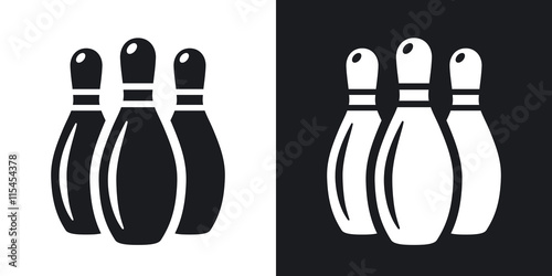Fototapet Vector bowling pins icon