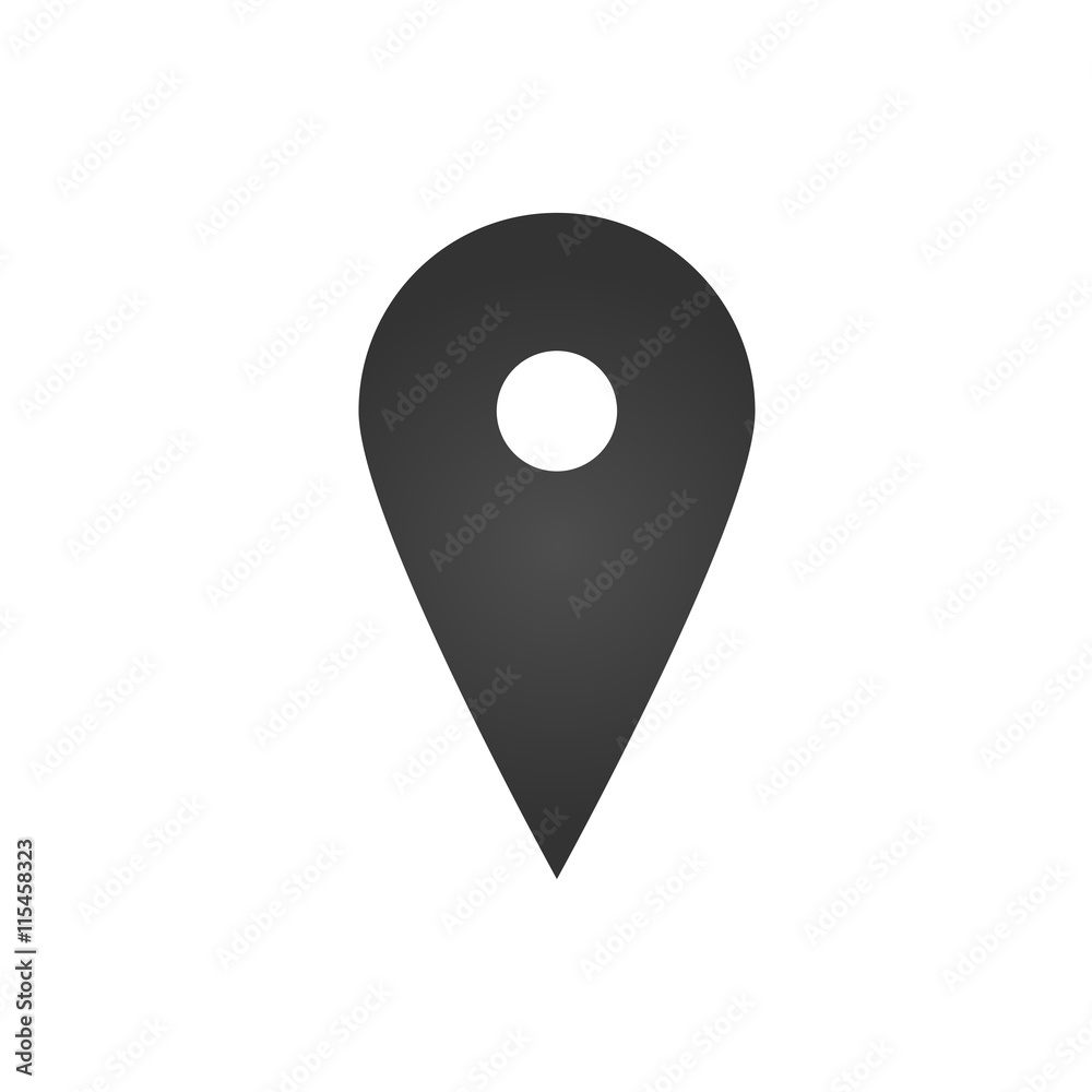 Location icon. Simple flat logo of location sign on white background. Vector illustration. Location icon. Simple flat logo of location sign on white background. Vector illustration.