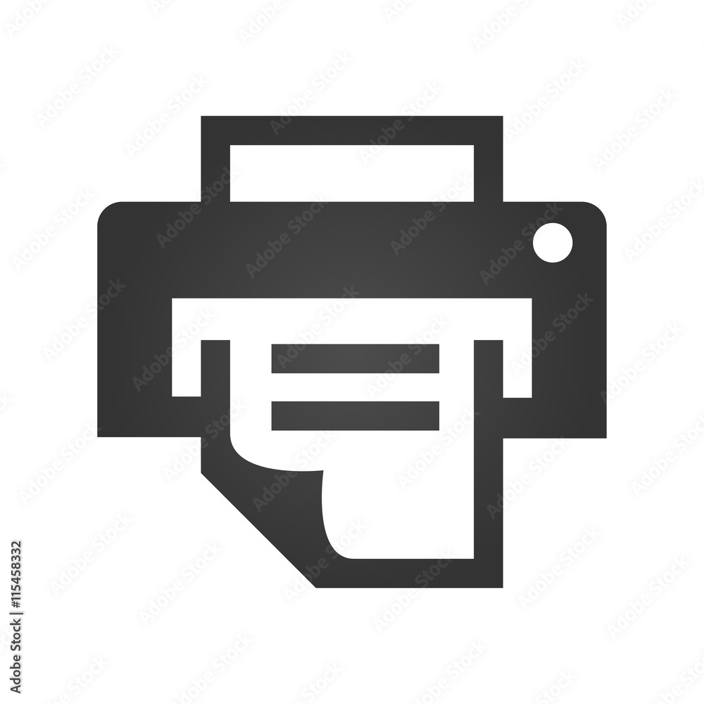 Printer icon. Printer flat logo isolated on a white background. Vector illustration. Printer icon. Printer flat logo isolated on a white background. Vector illustration.