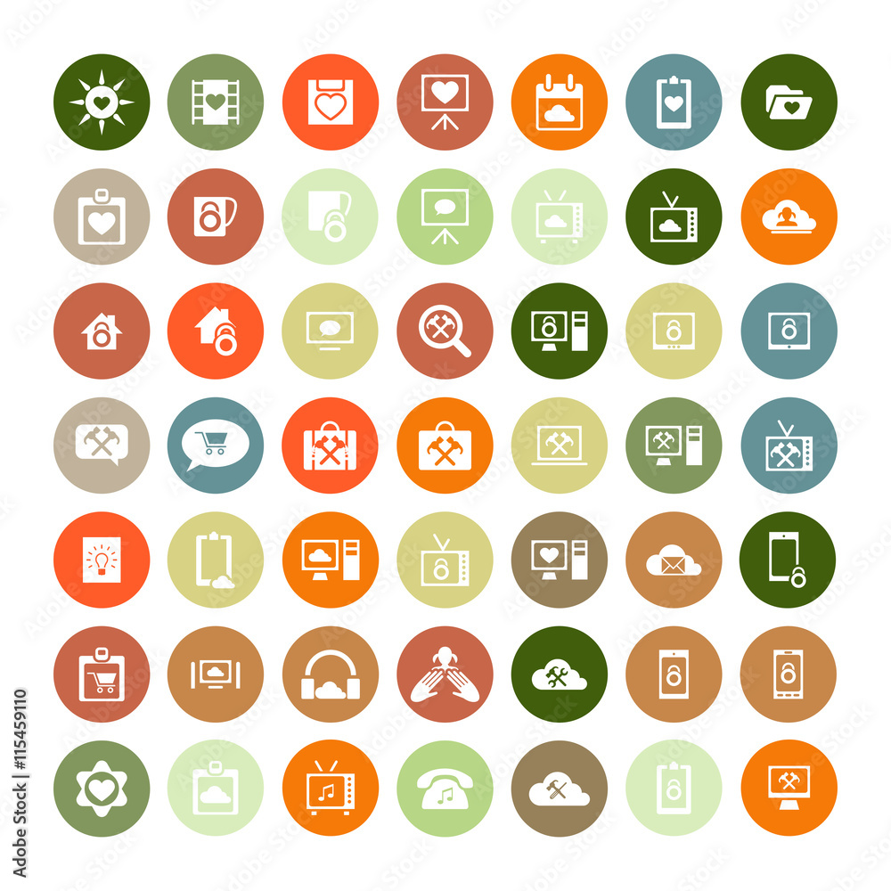 Set of 49 Universal Icons. Business, internet, web design. Set of 49 Universal Icons. Business, internet, web design.