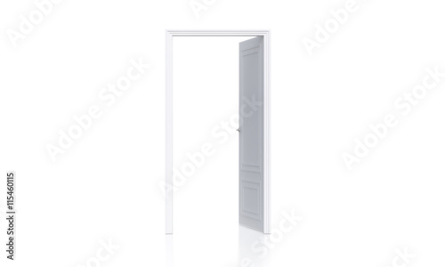 Fototapeta Naklejka Na Ścianę i Meble -  Open white door
