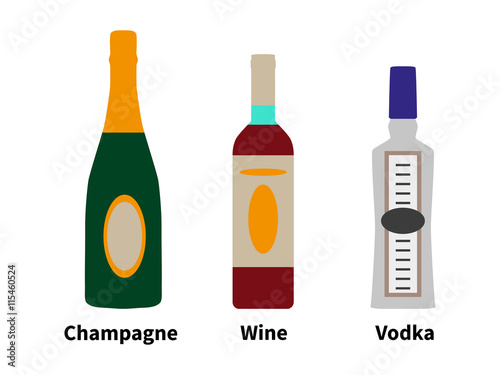 Vector illustration strong drinks