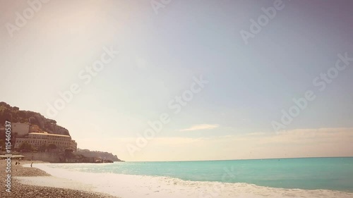 Nice beach, Cote d'Azur (French Riviera), France