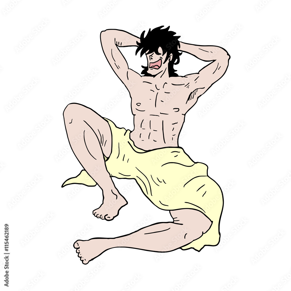 creative draw of funny cartoon man creative draw of funny cartoon man
