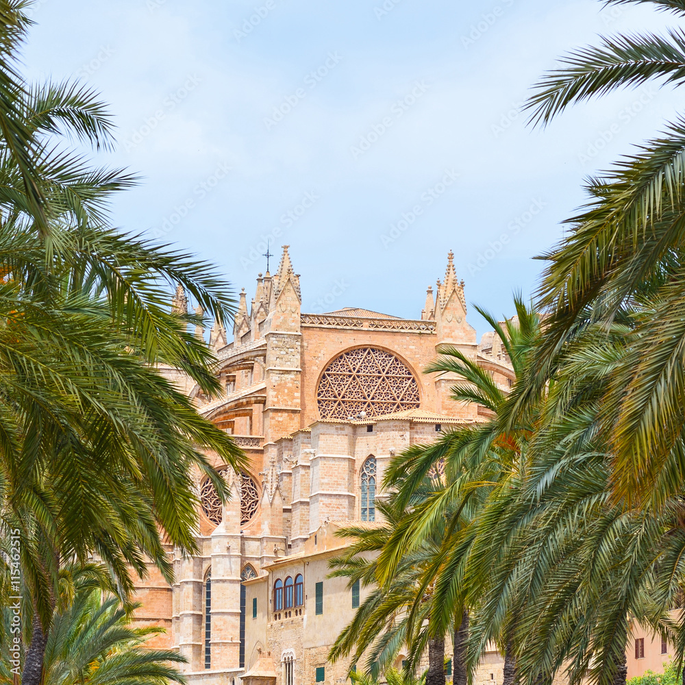 The Cathedral of Santa Maria of Palma on the island of Majorca i