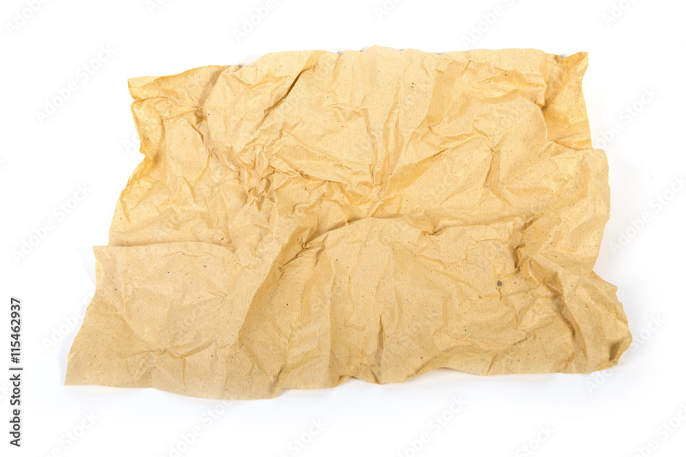 Obraz premium Old gold crumpled paper texture