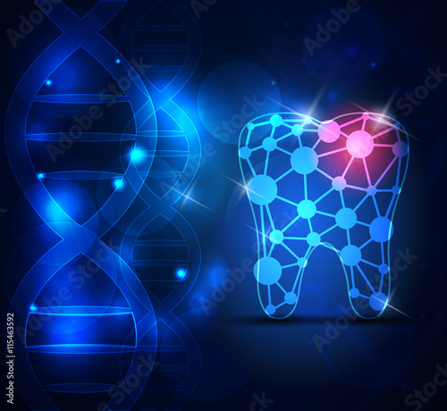 Healthy white tooth scientific modern design