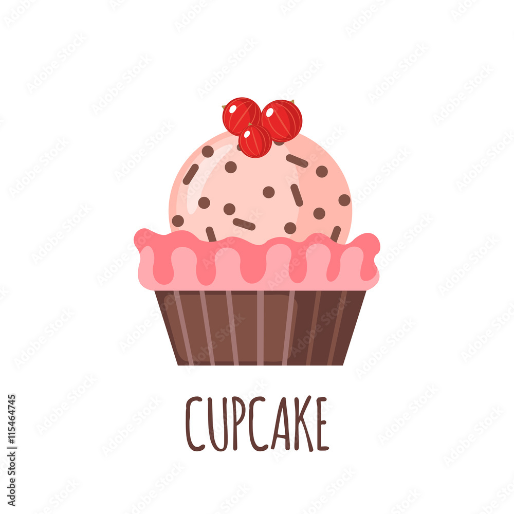 Cute cupcake icon Cute cupcake icon