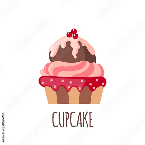 Cute cupcake icon