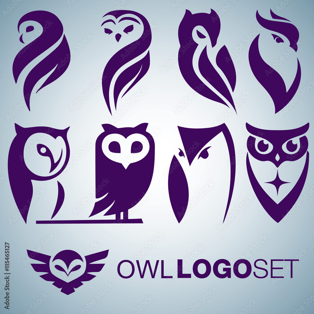 Naklejka premium OWL LOGO SET