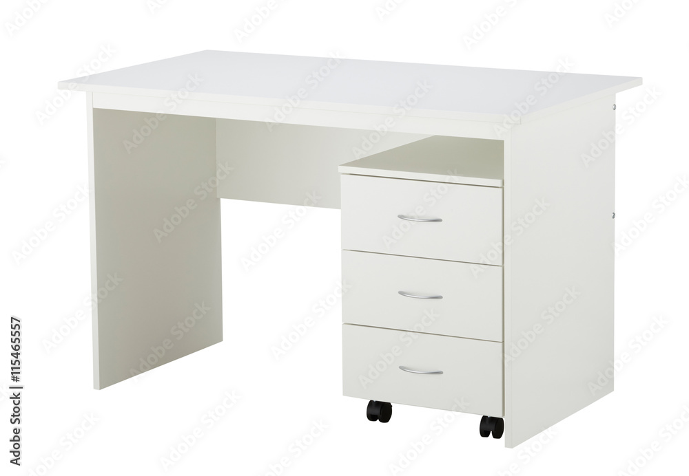 Computer table isolated Computer table isolated
