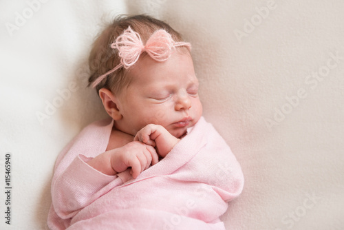newborn baby sleeping closeup