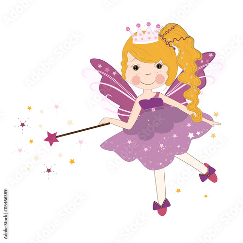 Cute little fairy vector illustration