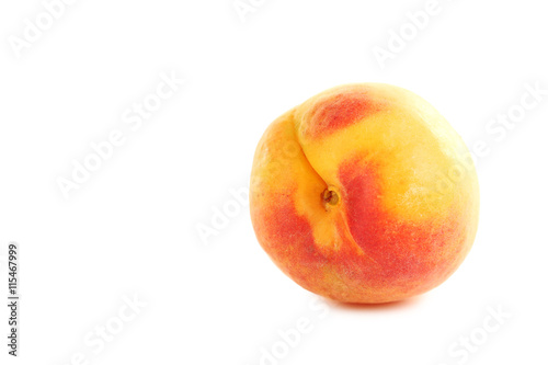 Ripe apricot fruit isolated on a white