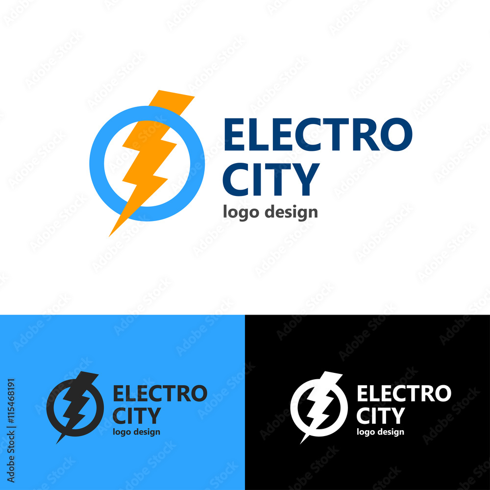 Logo design Electro city, vector EPS10 Logo design Electro city, vector EPS10