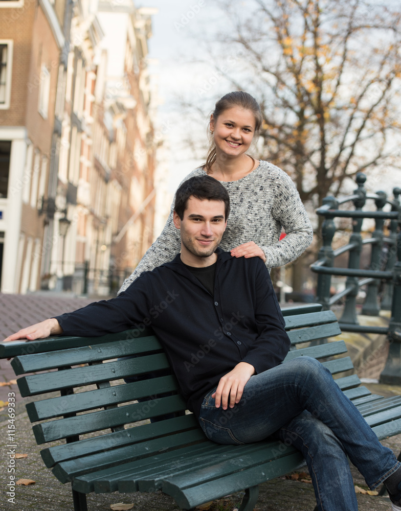 Obraz premium couple in Amsterdam