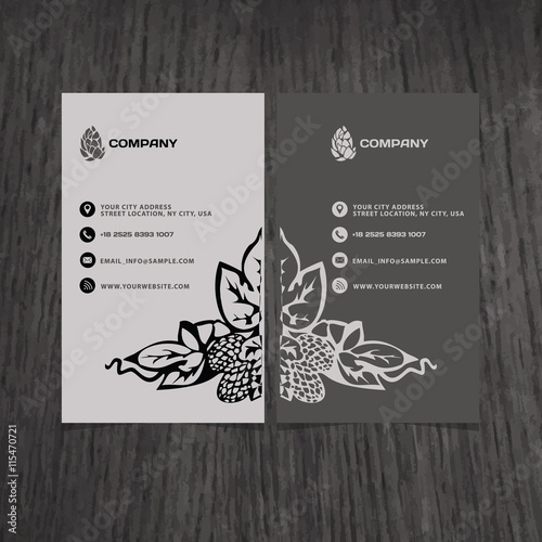 vector business card beer company