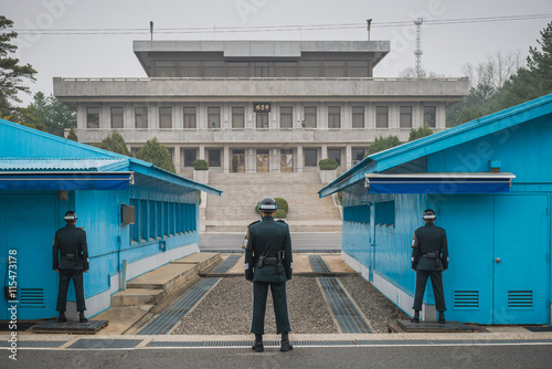 The Demilitarized Zone, or DMZ, on the border between North and South Korea. photo